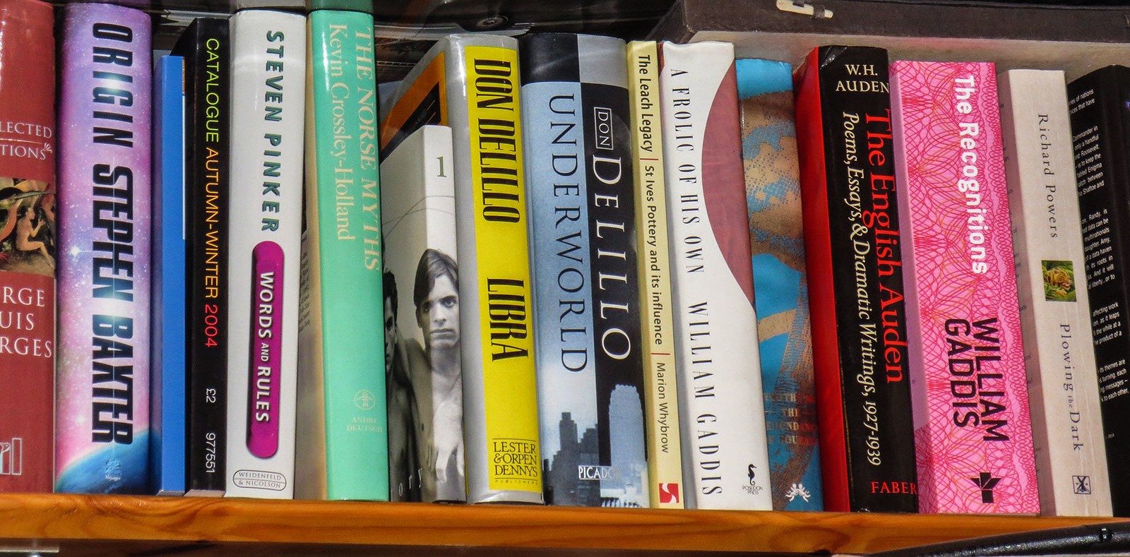 Books by Don Delillo and others