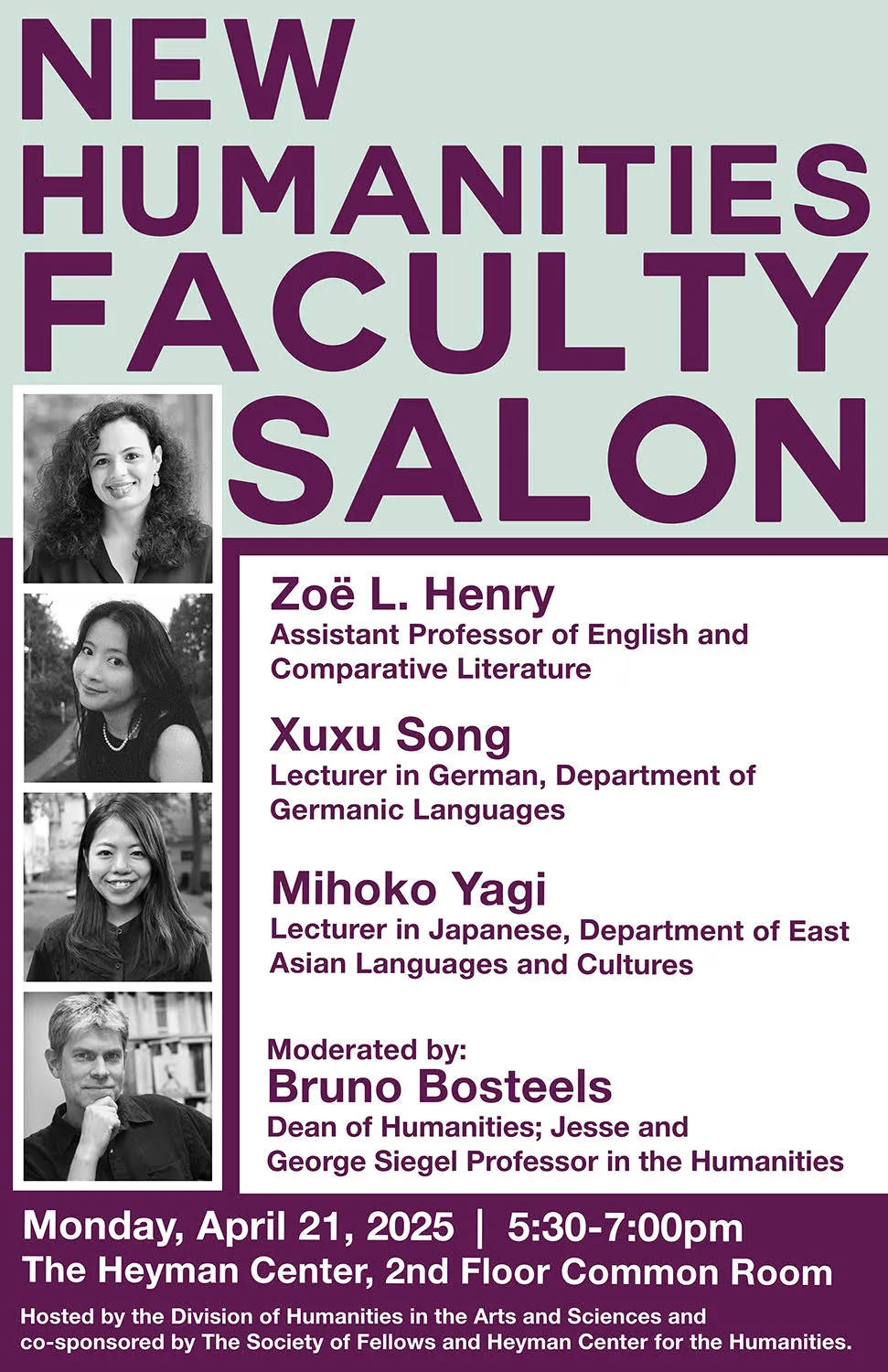 New Humanities Faculty Salon