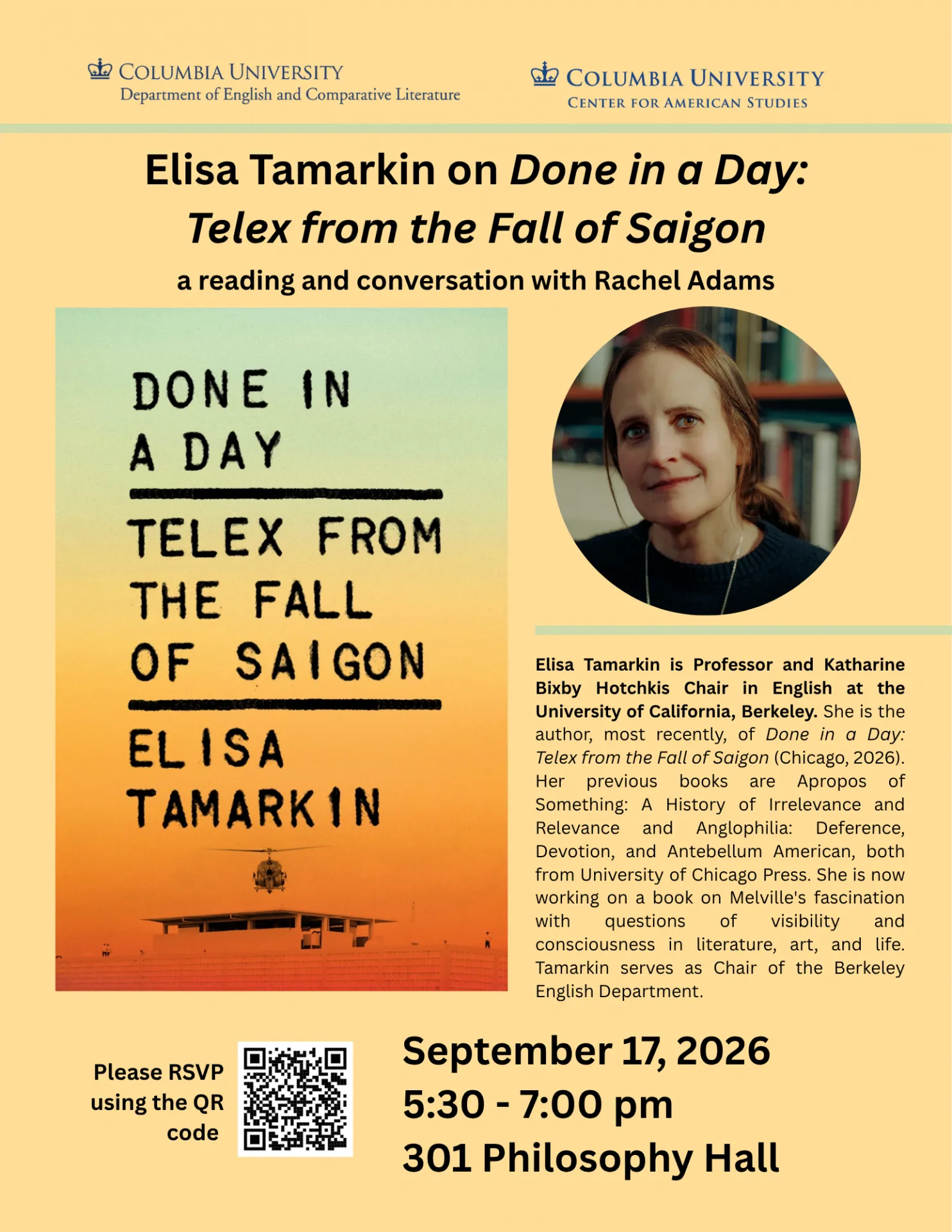 Elisa Tamarkin on Done in a Day: Telex from the Fall of Saigon 